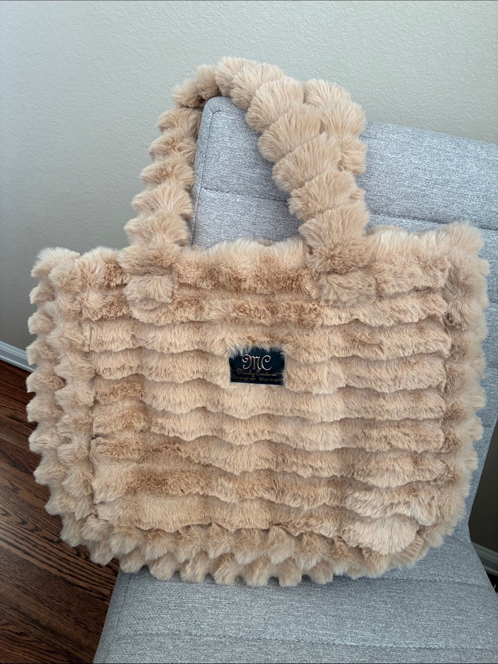 Minky Couture Annie Bag Large Beige